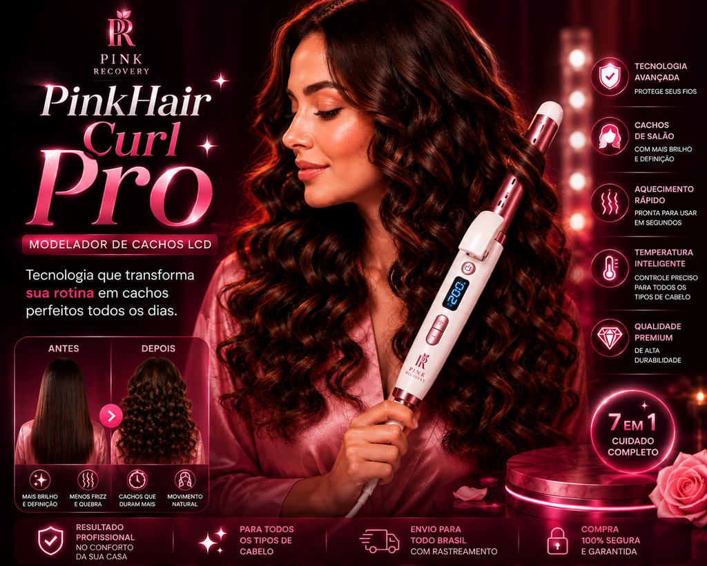 PinkHair Curl Pro™ | Modelador de Cachos LCD
