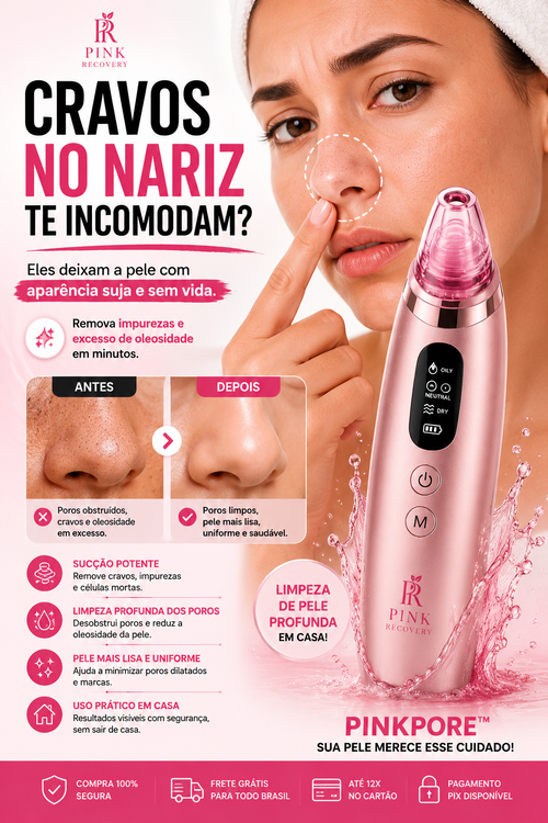 PinkPore Pro™ | Removedor de Cravos a Vácuo