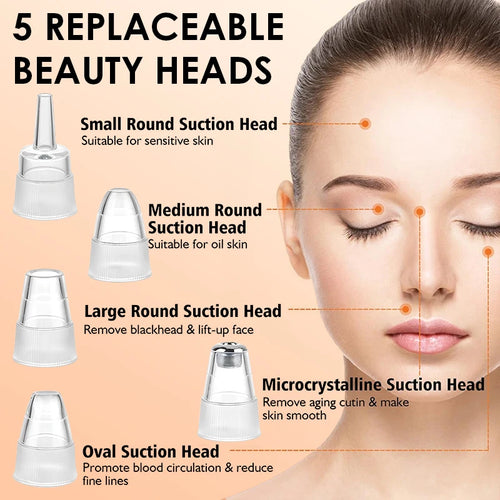 Electric Blackhead Remover USB Face Deep Cleansing Pore Beauty Machine Dead Skin Remover Face Vacuum Blackhead Removal Skin Care